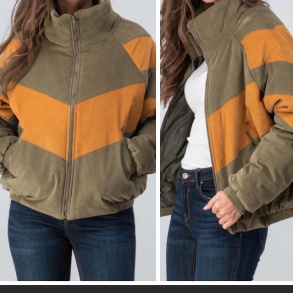 💃🏻SOLD OUT The Bella Bomber Olive Green - Picture 7 of 7